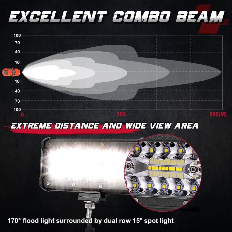 OFFROADTOWN مصابيح LED، OFFROADTOWN 2 قطعة 6 بوصة 240 واط أضواء قيادة خارج الطريق شريط عمل LED ضوء بقعة فيض مجموعة ضوء ضباب مقاوم للماء مكعبات للشاحنة القارب بيك أب UTV ATV البحرية الدراجة النارية - Image 4